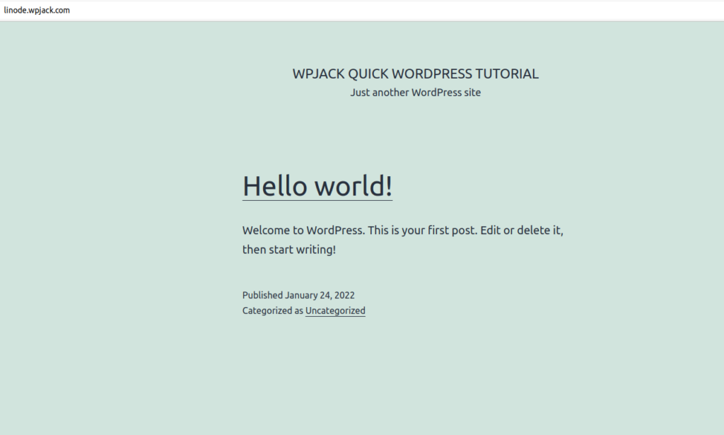 It seems my site is working now, this is basic hello world WP page