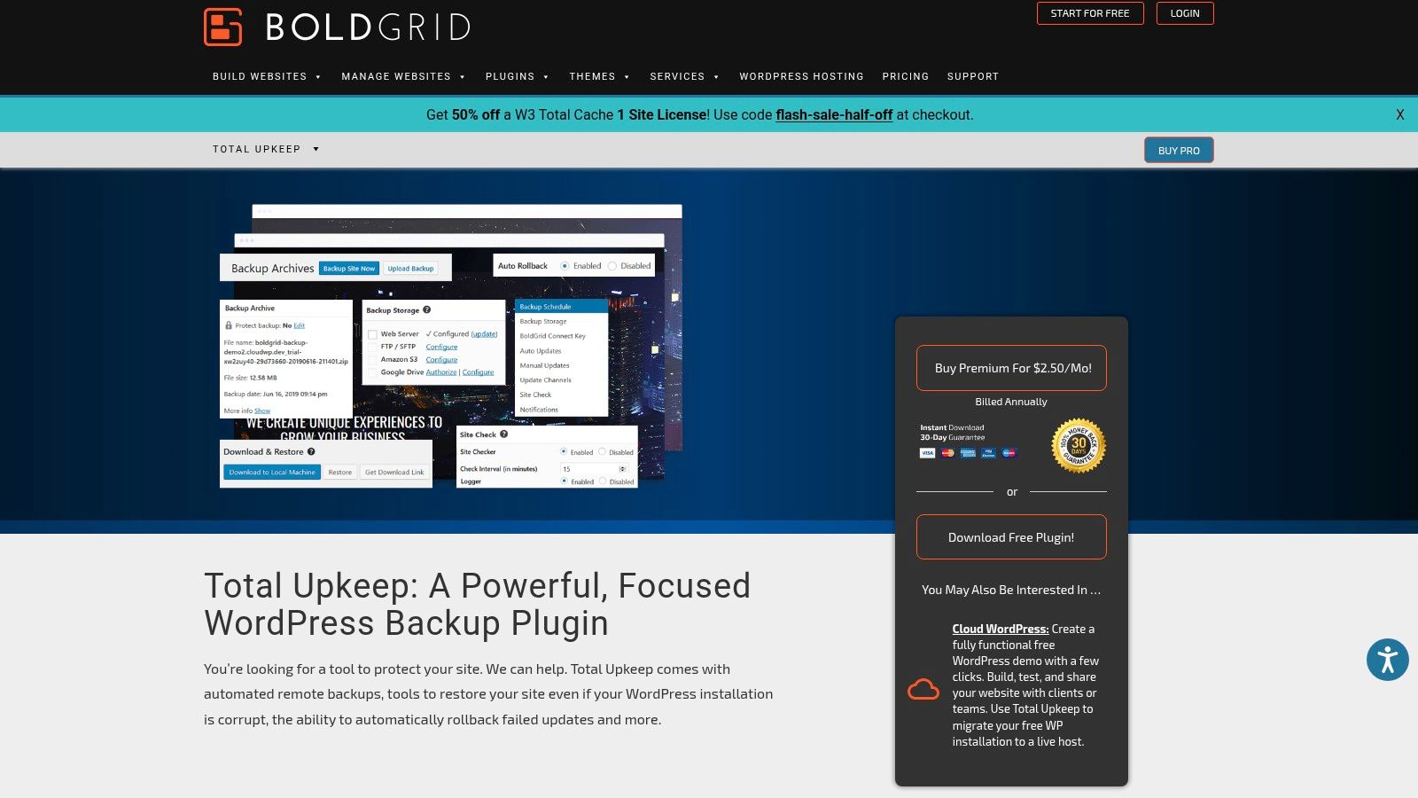 BoldGrid Total Upkeep